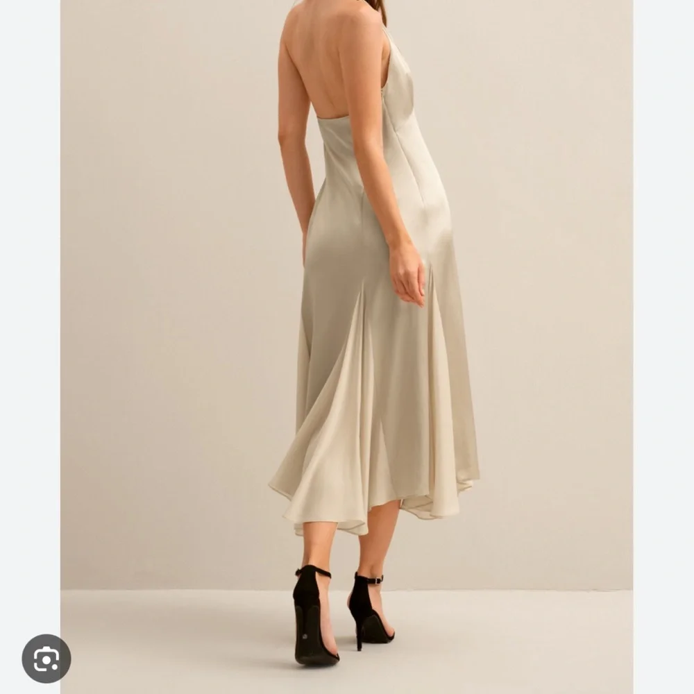 Elegant Cream High Low Dress - Picture 2 of 3